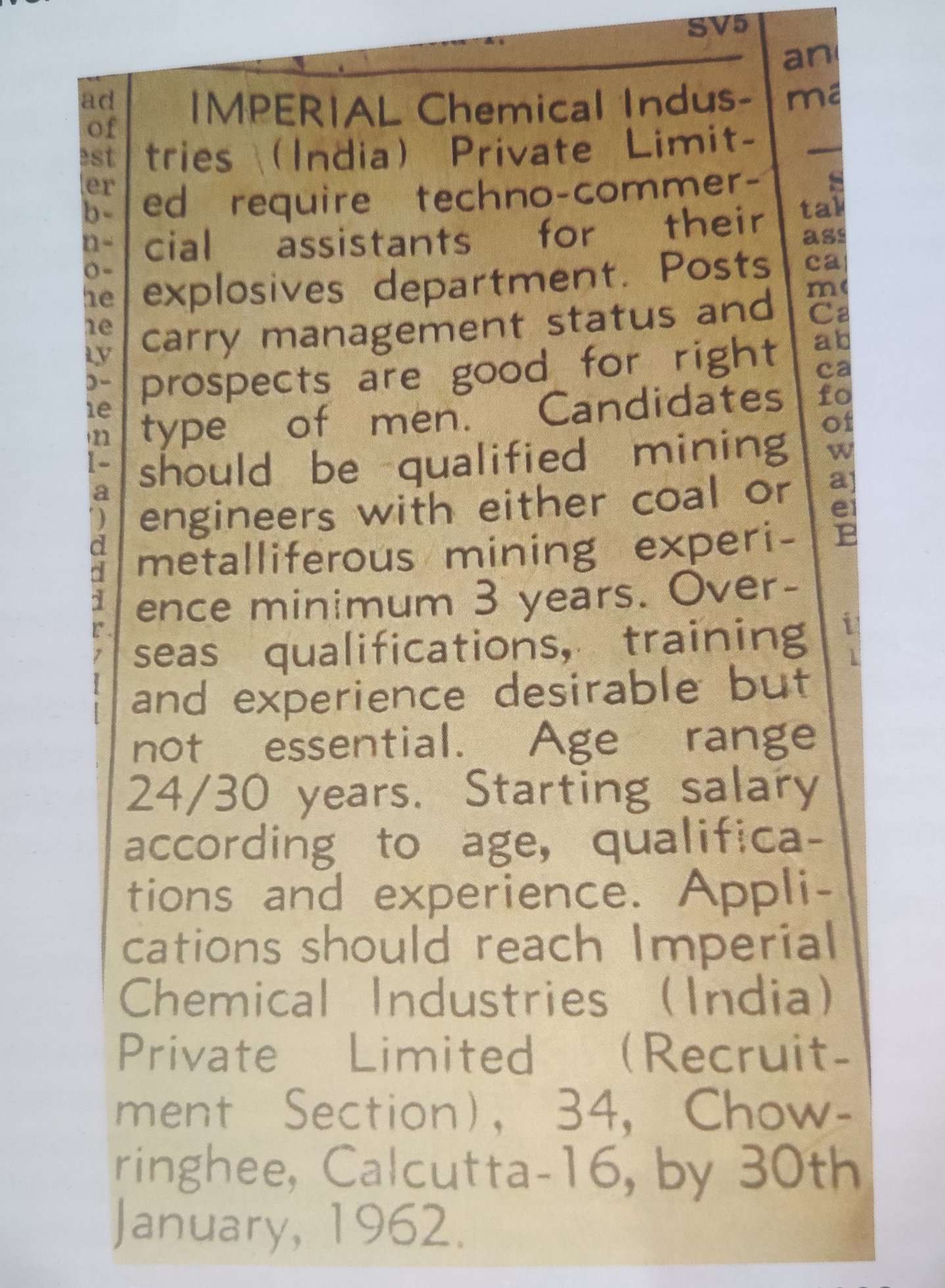 The Statesman, Calcutta- 21 January 1962.