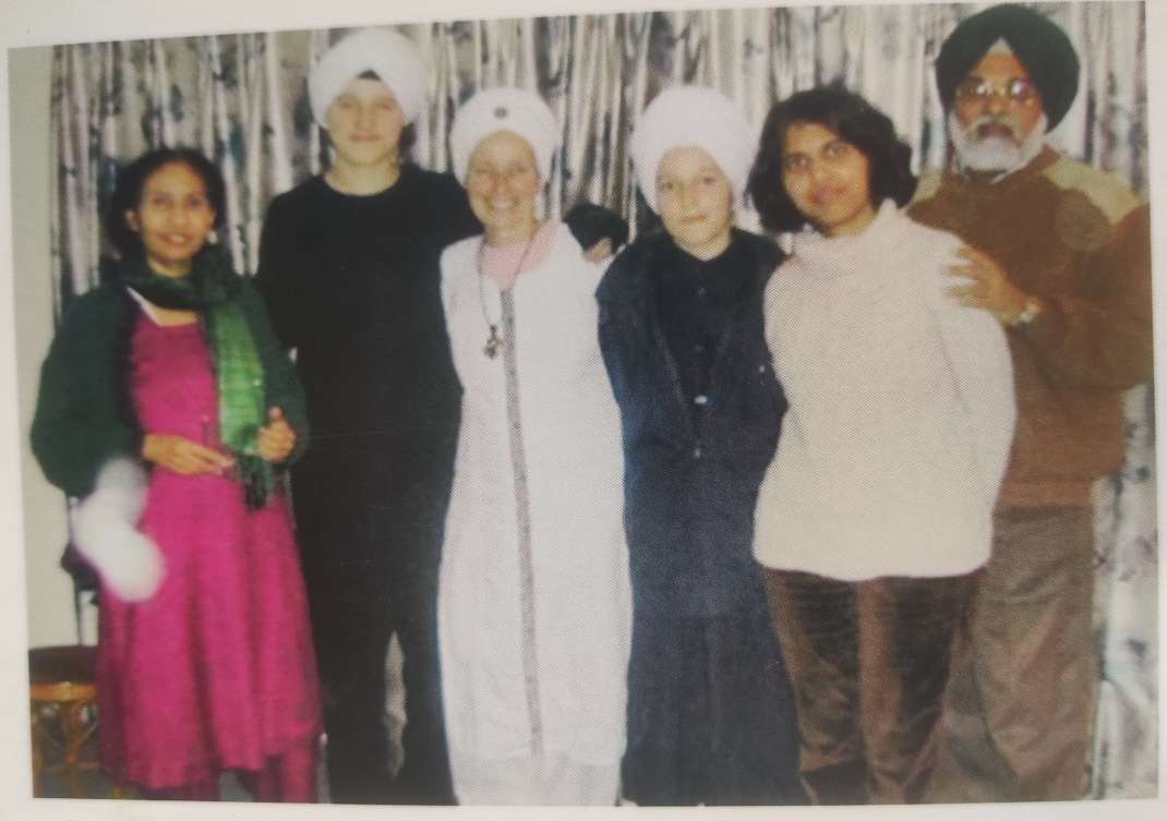 Subah Kaur (Brazil) with her son's studying at Akal Academy, Amritsar- Chandigarh