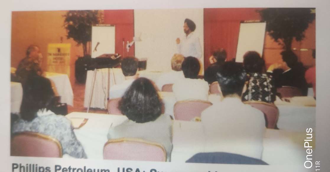 Phillips Petroleum, USA: Swarn making presentation at Asia Conference