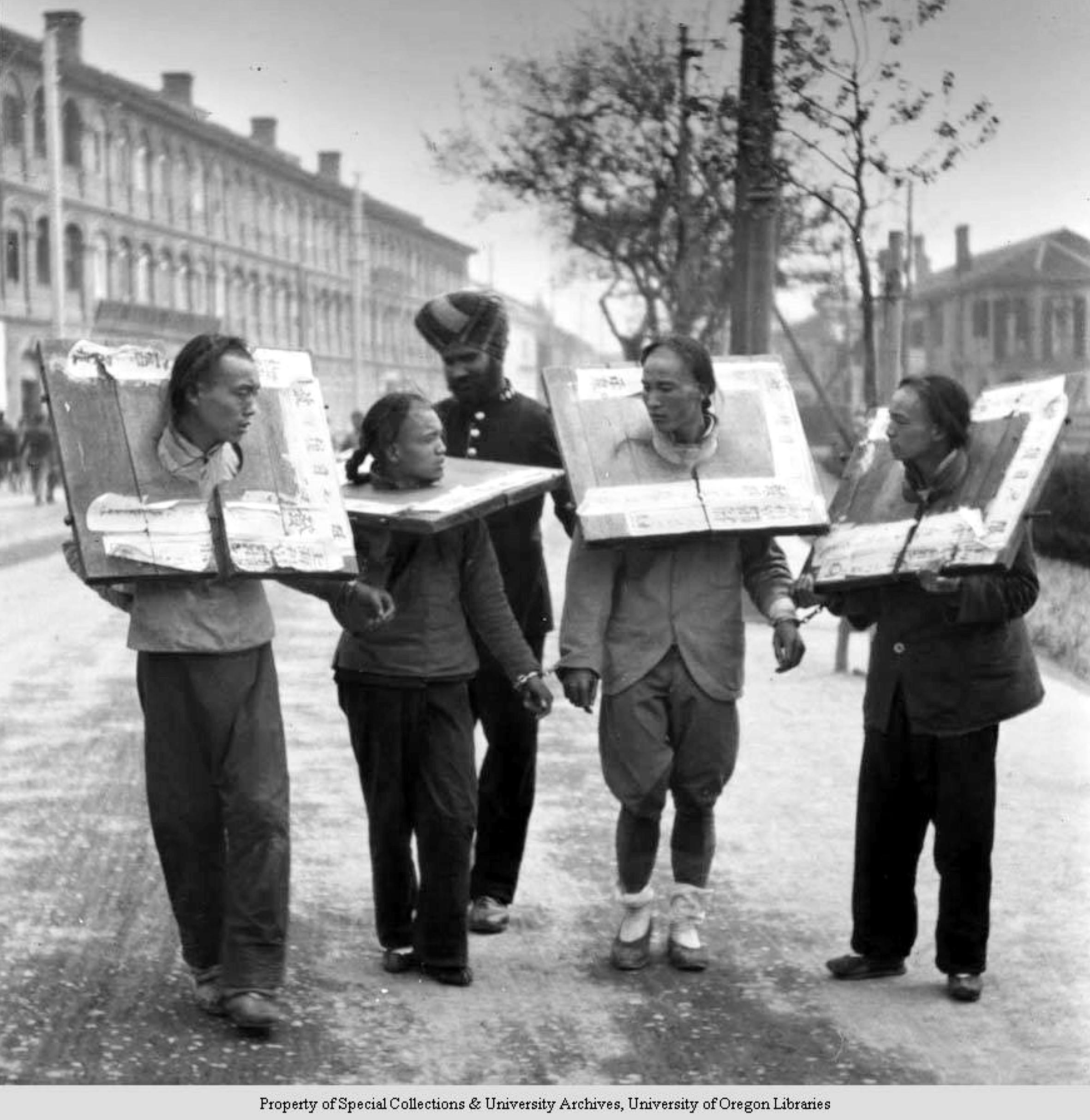 A Sikh Policeman Escorting Convicts