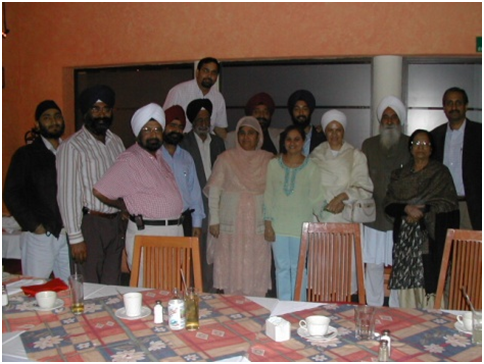 Sikh sangat at Jassi's Koh-e-Noor restaurant
