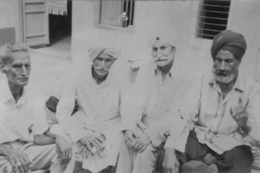 Late Chanon Singh (2nd from left) in his village in India prior to his death